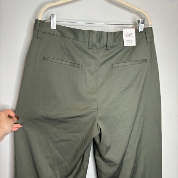 NWT Zara Men’s Suit Pants Dark Green 32W - Picture 7 of 9